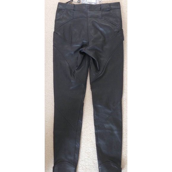 NWT $6145 Auth Alexander McQueen black stretch leather biker pants SZ IT 40 US 6 - Picture 5 of 8